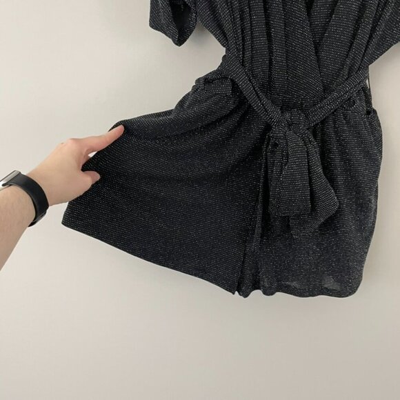 Lovers and Friends Nighttime Sky Belted Romper in Black Size Small - Picture 6 of 7